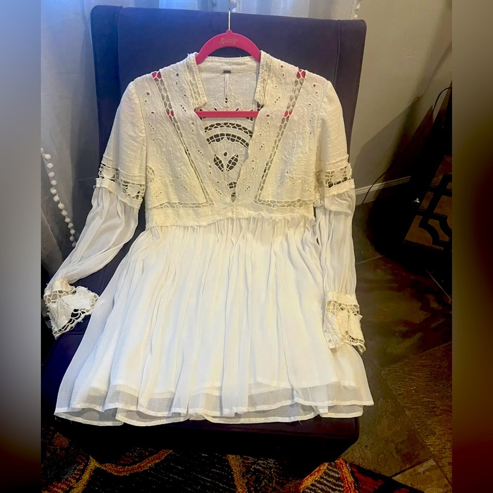 SOLD on eBay id szervous:  Free People Dress Small lace Bodice; BOHO